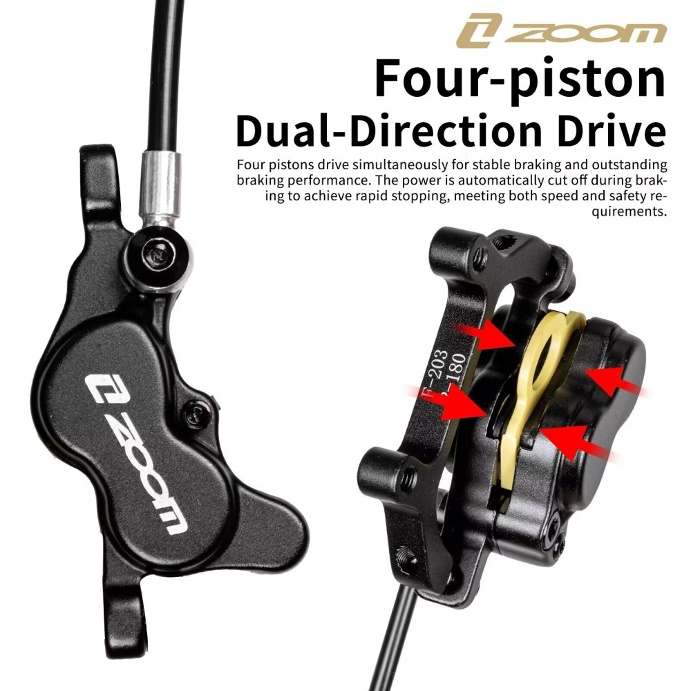 ZOOM HB-890E 전기 자전거/전동 스쿠터용 4- - Zoom Hydraulic Brake 4 Piston E-Scooter 리뷰 및 가격